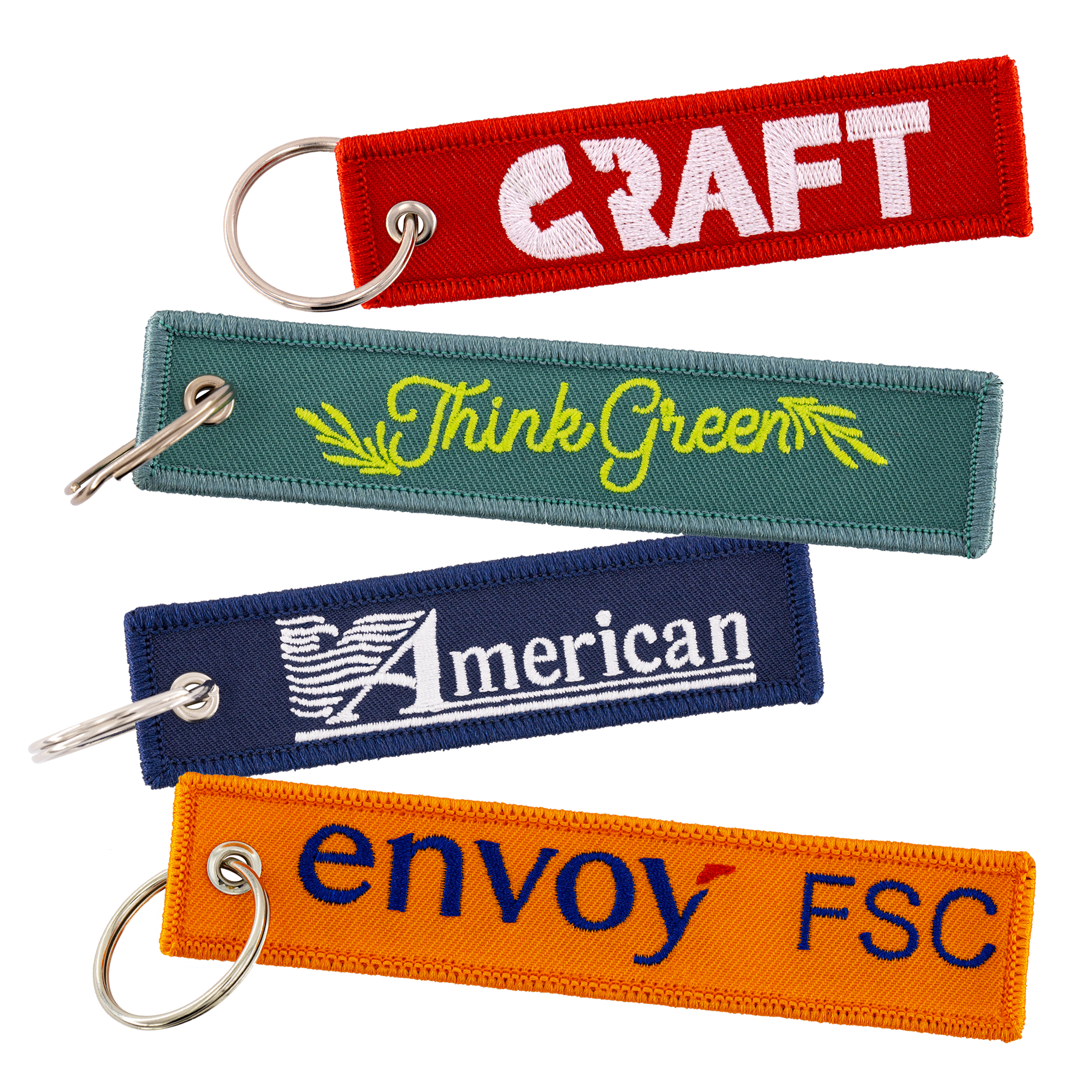 Embroidered Flight Keytag - 4" x 1"